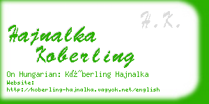 hajnalka koberling business card